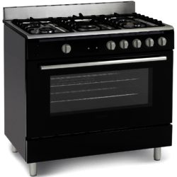 Montpellier MR90GOK Single Cavity Gas Range Cooker in Black